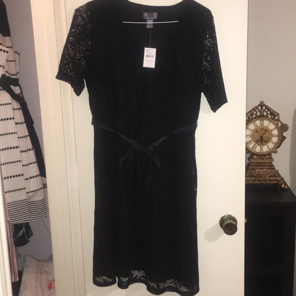 Black Lace Maternity Dress
